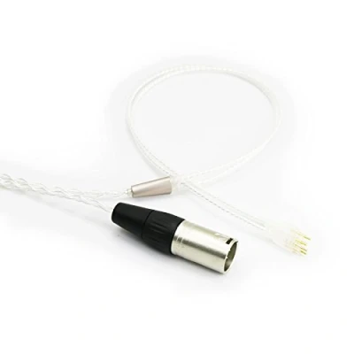 Afbeelding van ABLET HiFi kabel met 4 pins XLR gebalanceerde mannelijke compatibel Sennheiser HD650, HD600, HD580, HD660S, Massdrop HD6XX hoofdtelefoon, verzilverde vervangende audio upgradekabel