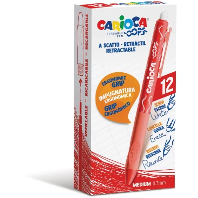 Afbeelding van Pen Carioca Oops Rood 0,7 mm (12 Onderdelen)