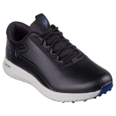 Afbeelding van Skechers Heren Max 2 Arch Fit Waterdichte Spikeless Golfschoen Sneaker, US, Zwart Grijs, 43 EU