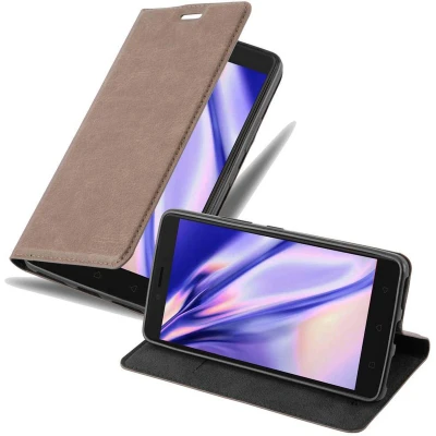 Afbeelding van Cadorabo Hoesje geschikt voor Lenovo K6 NOTE in KOFFIE BRUIN Beschermhoes met magnetische sluiting, standfunctie en kaartvakje Book Case Cover Etui
