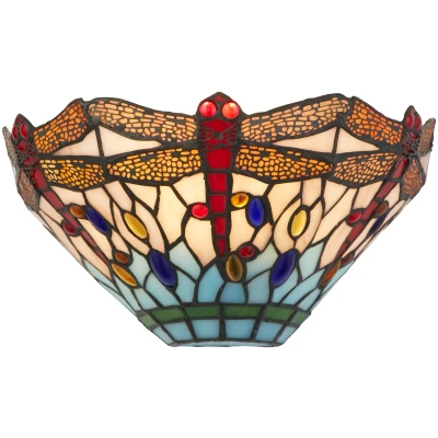 Afbeelding van Searchlight Wandlamp Dragonfly in Tiffany stijl