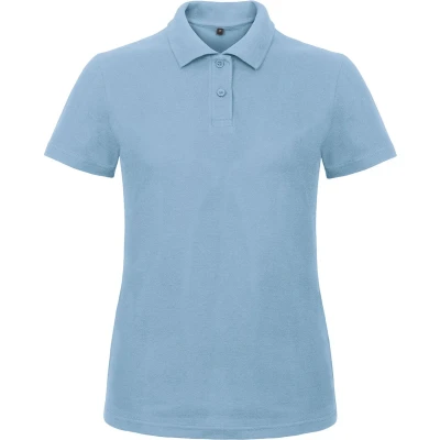 Afbeelding van Dames Polo ID.001 Lichtblauw merk B&amp;C maat XXL