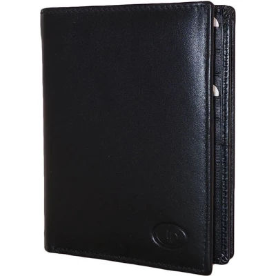 Afbeelding van Leather Design Paspoort Portemonnee Zwart