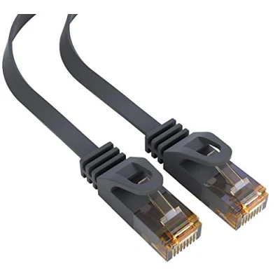 Afbeelding van mumbi LAN kabel 2m CAT 6 netwerkkabel platte CAT6 ethernetkabel patchkabel RJ45 2 meter, zwart