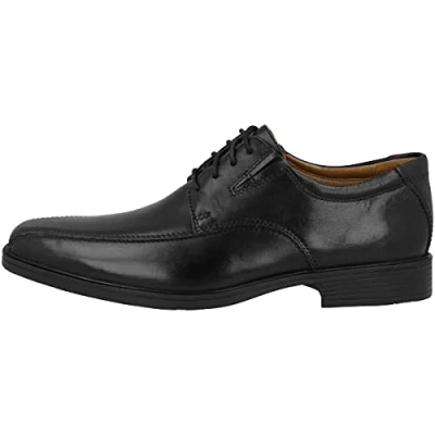 Afbeelding van Clarks Heren Tilden Walk Oxford, Zwart leder, 39.5 EU