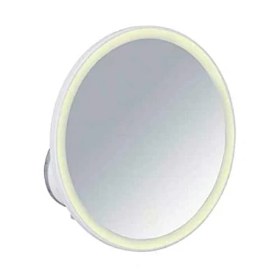 Afbeelding van WENKO Wandspiegel Isola Opmaakspiegel met ledverlichting, vijfvoudige vergroting (1 stuk)
