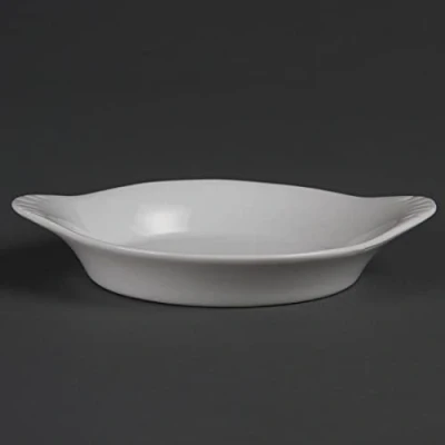 Afbeelding van Olympia Whiteware ronde gratineerschalen met handvatten 13cm (6 stuks)