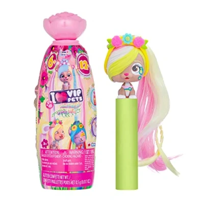 Afbeelding van VIP PETS Mini Fans Spring Vibes verrassingshondjes om te verzamelen met lang, geurend haar kammen en stylen in lentelook, cadeau voor meisjes jongens vanaf 3 jaar