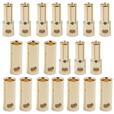 Afbeelding van Boladge 10 paar vergulde 5,5 mm Bullet banaanstekkers mannelijk en bus ronde stekker adapter voor RC batterij ESC motor