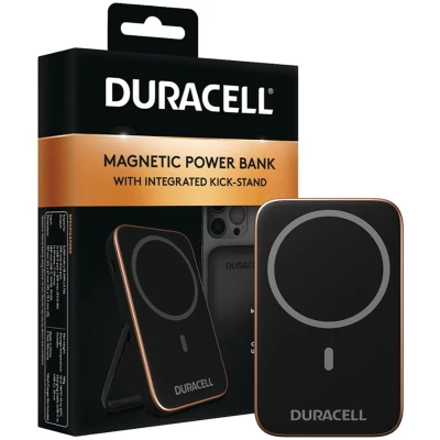 Afbeelding van Duracell Micro 5 Magnetische Powerbank Compatibel met MagSafe Uitklapbare Standaard 5.000 mAh Zwart