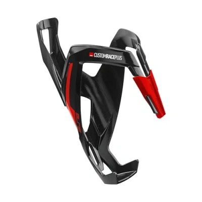 Afbeelding van Elite S.R.L. CustomRacePlus flessenhouder voor volwassenen, uniseks, glanzend zwart/rood, eenheidsmaat