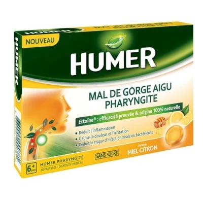 Afbeelding van Humer Faryngitis Honing Citroen 20 zuigtabletten