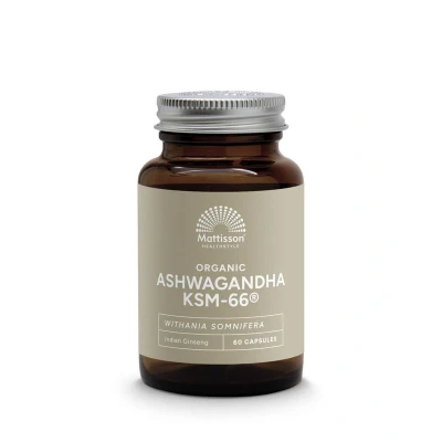 Afbeelding van Mattisson Biologische ashwagandha KSM 66 bio 60 capsules