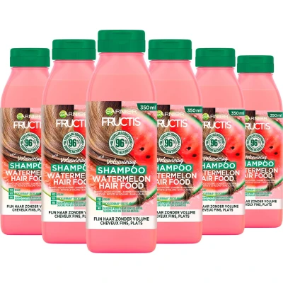 Afbeelding van 3x Garnier Fructis Hair Food Watermeloen Shampoo 350 ml