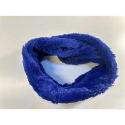Afbeelding van Zachte, fluffy blauwe colsjaal infinity sjaal