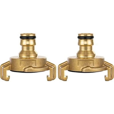 Afbeelding van Poppstar 2x Messing Snelkoppeling Geka met Insteeknippel voor Tuinslang (compatibel Gardena systeem)