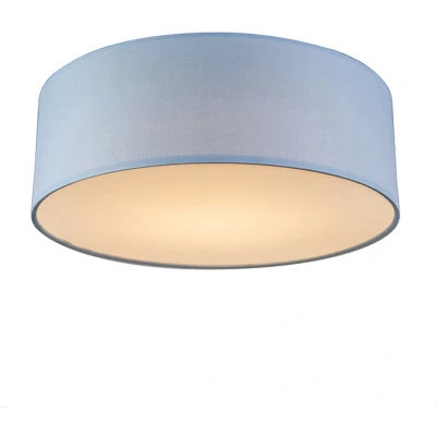 Afbeelding van QAZQA Plafondlamp blauw 30 cm incl. LED Drum