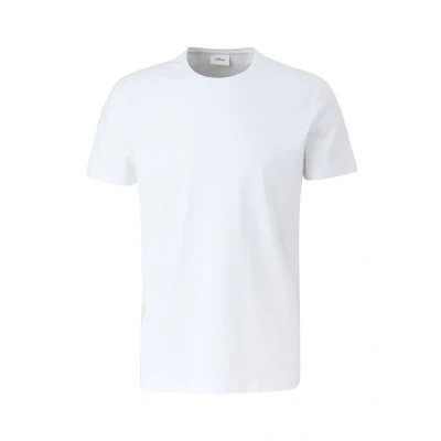 Afbeelding van s.Oliver Black Label Tshirt basic, Heren, Maat: Small, Weiß