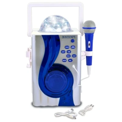 Afbeelding van Bontempi Karaoke Draadloos Junior 30 X 40 22 Cm Blauw/zilver