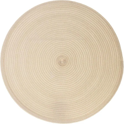 Afbeelding van Atmosphera onderlegger Set van 4 Beige Gevlochten Tafelonderlegger Placemat