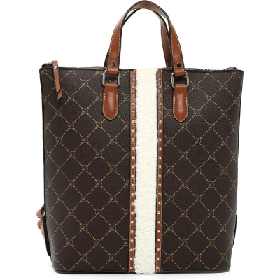 Afbeelding van Tamaris Rugzak Anastasia Teddy Backpack Brown / Cognac Bruine Veelkleurig