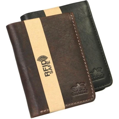 Afbeelding van Branco Portemonnee / Creditcardhouder Bruin Leer RFID Safe