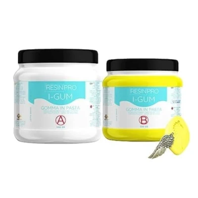 Afbeelding van Resin Pro ® Pasta Van Siliconenrubber I GUM Voor Mallen Compatibel met Hars, Was, Gips, Zeep of Cement, niet giftig, twee componenten A + B, 1 Kg, Hardheid 38 Shores