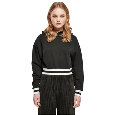 Afbeelding van Urban Classics Short College Hoodie, Dames, Maat: 4XL, Black