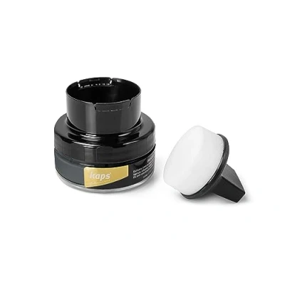 Afbeelding van Schoencrème met Sponsapplicator, Intensieve Leerverzorging en Voedend, Kaps Delicate, 70 kleuren (114 lichtgrijs)