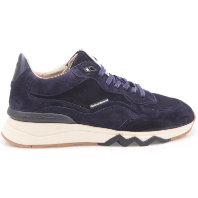Afbeelding van Floris van Bommel Zager 02 Sneakers laag, Heren, Maat: 39 1/3, Darkblue Veloursleer