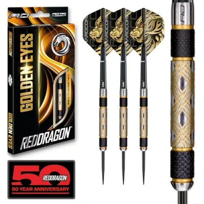 Afbeelding van RED DRAGON Golden Eye: Steeltip Tungsten Dartpijlen Professioneel 26 gram
