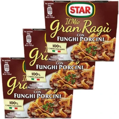 Afbeelding van 3 x Star Il Mio Gran Ragã &#039;Con Funghi Porcini&#039; met steenpaddenstoelen, 2 180 g