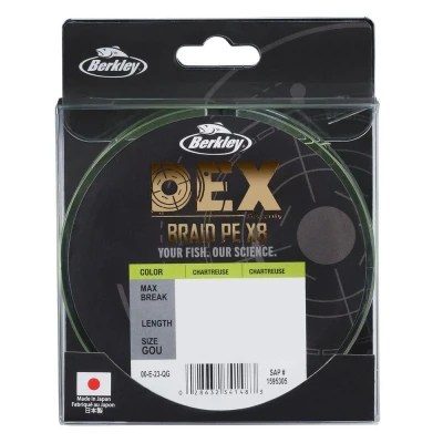 Afbeelding van Berkley Dex X8 Pe Gevlochten lijn Chartreuse 0.04mm/4.1kg (150m)