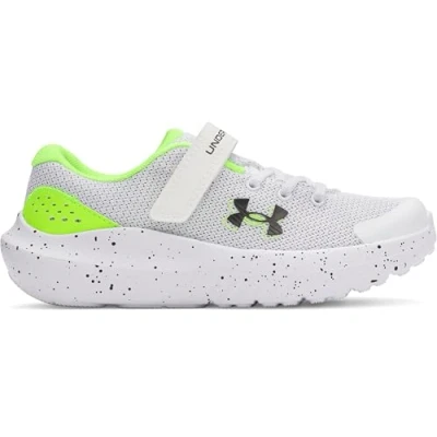 Afbeelding van Under Armour UA BPS Surge 4 AC Wit/Hyper Groen/Zwart 2, Wit Hyper Groen Zwart, 2 UK Child