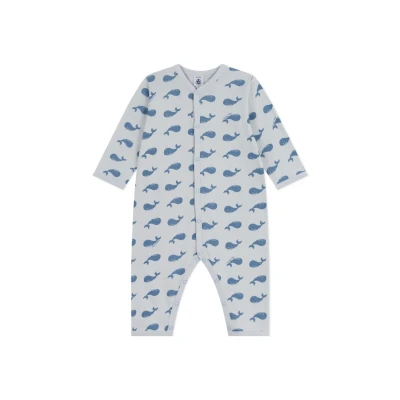 Afbeelding van Petit Bateau BÉBÉ DORS BIEN SANS Pieds COTE Unisex Pyjama voor kinderen, Maat: 81, Adriatic