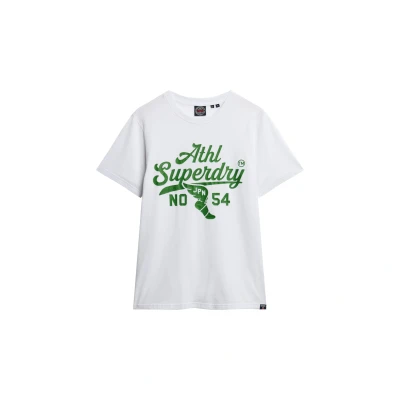 Afbeelding van Superdry Track &amp; Field Athletic Graphic Tshirt print, Heren, Maat: Large, Optic
