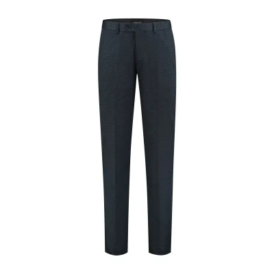 Afbeelding van GENTS Pantalon stretch miniruit blauw 27