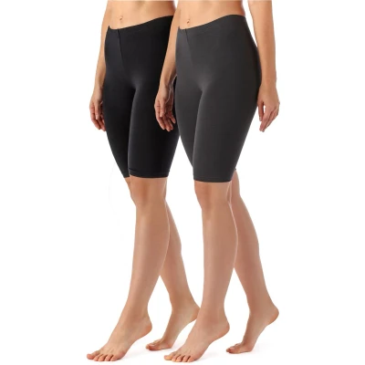 Afbeelding van Merry Style MS MS10 145 LE 2Pack Dames Leggings Sport Vrijetijdsbroek Kort Viscose Sporbroek Yogabroek Zwart/Zwart XS