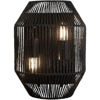 Afbeelding van Searchlight Wandlamp Wicker 11201 2BK