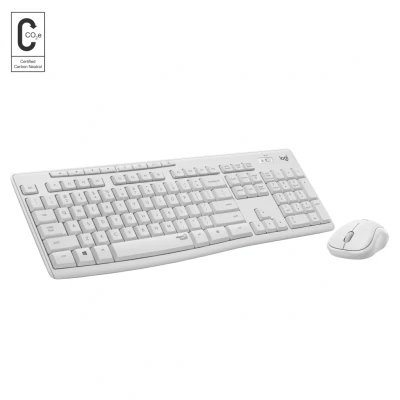 Afbeelding van Logitech MK295 Silent Wireless Combo toetsenbord Inclusief muis RF Draadloos QWERTZ Zwitsers Wit