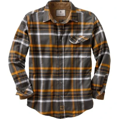 Afbeelding van Legendary Whitetails Heren Buck Camp Flanel, Lange Mouw Plaid Button Down Casual Shirt, Corduroy Manchetten, Platina Plaid, 4XL tall