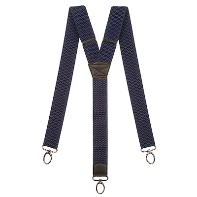 Afbeelding van Olata Y Vormige Werk Bretels met Karabijnhaken 4 cm. Donkerblauw