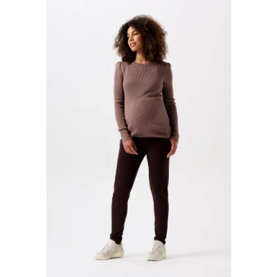 Afbeelding van Noppies Renee Casual Jersey Pants OTB broek voor dames, Coffee Bean P664, L