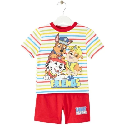 Afbeelding van Paw Patrol Nickelodeon Short Pyjama met streepjes. Maat 128 cm / 8 jaar.