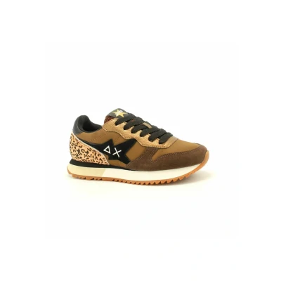 Afbeelding van Sun 68 Stargirl Animal dames sneaker Cognac Maat 37