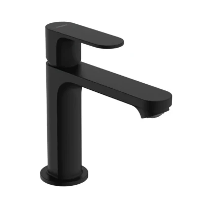 Afbeelding van Hansgrohe rebris s eengreeps wastafelkraan 110 met pop up trekwaste mat zwart 72517670