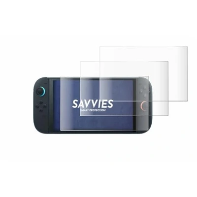 Afbeelding van Savvies Screenprotector voor Nintendo Switch 2 Folie Beschermfolie transparant volledig dekking (4 Stuks)