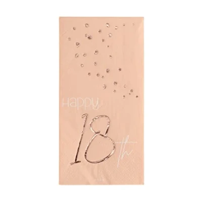 Afbeelding van Folat Servetten 18 jaar Elegant Lush Blush (10 stuks)