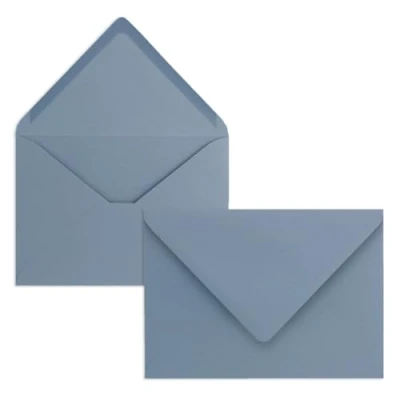 Afbeelding van 25 mini enveloppen, grijsblauw (blauw) 5,2 x 7,6 cm, miniatuurenveloppen met natte plakrand voor bloemengroeten, wenskaarten, hangers en geldgeschenken FarbenFroh by GUSTAV NEUSER