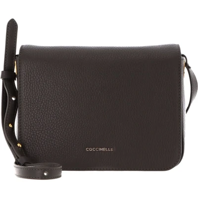 Afbeelding van COCCINELLE Leren Schoudertas Lea Crossbody Bag Bark Donkerbruin